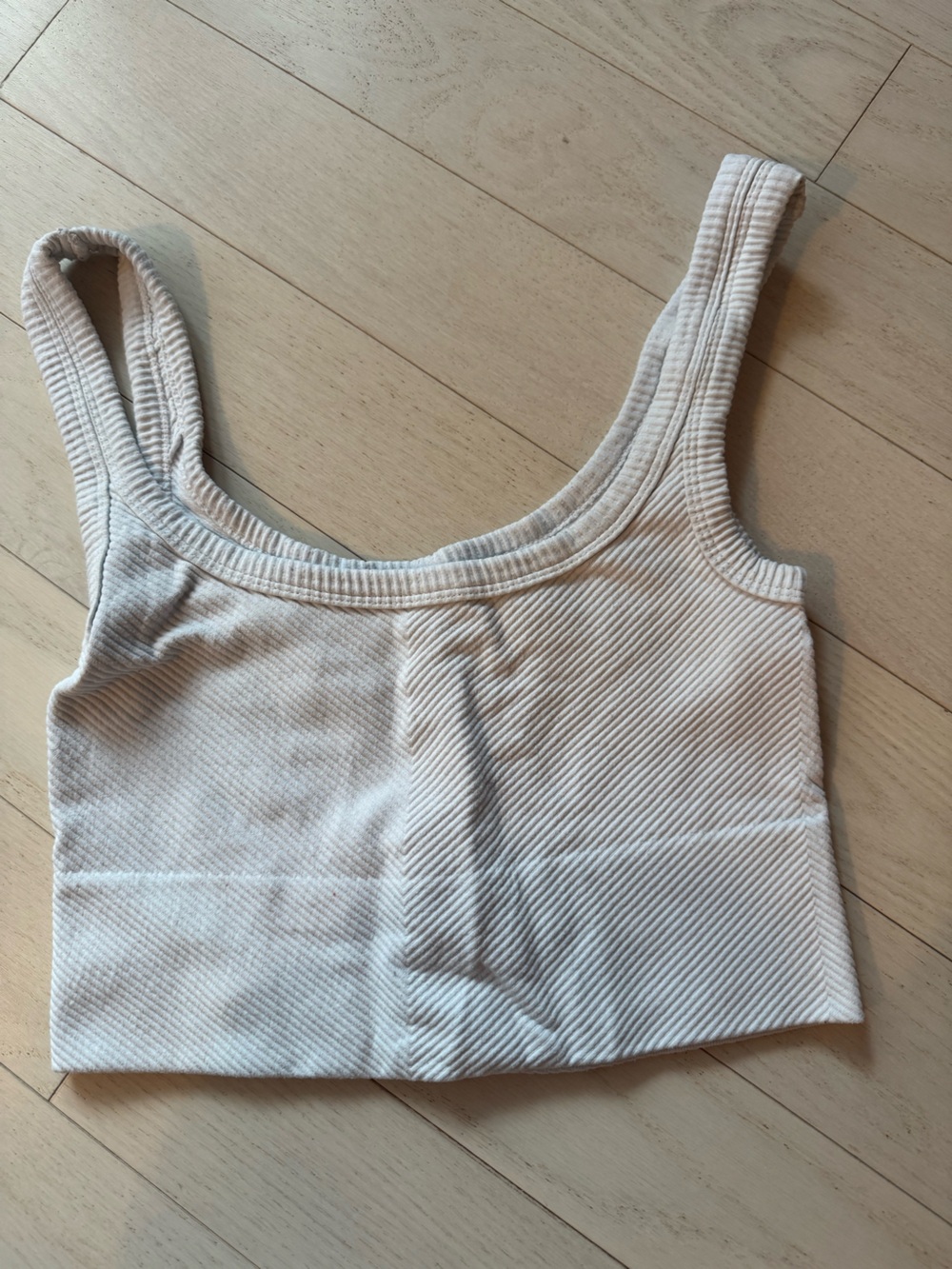 Ribbed Tank Top in White